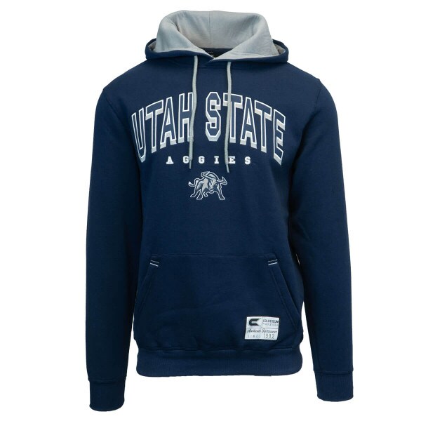 Utah State Aggies Aggie Bull Embroidered Fleece-Lined Hoodie